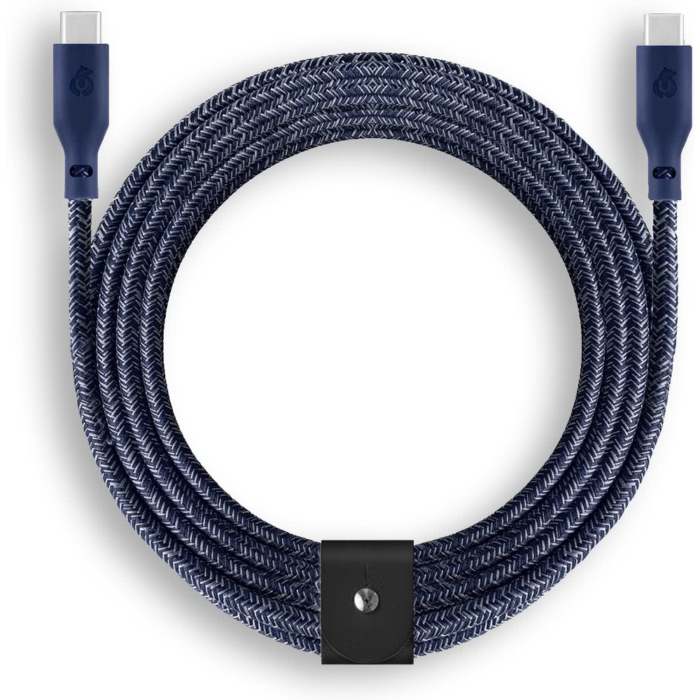 DC19DB24TR-CC кабель зарядный uBear Trend Cable USB-C/USB-C 2.4м, 140W, цвет синий